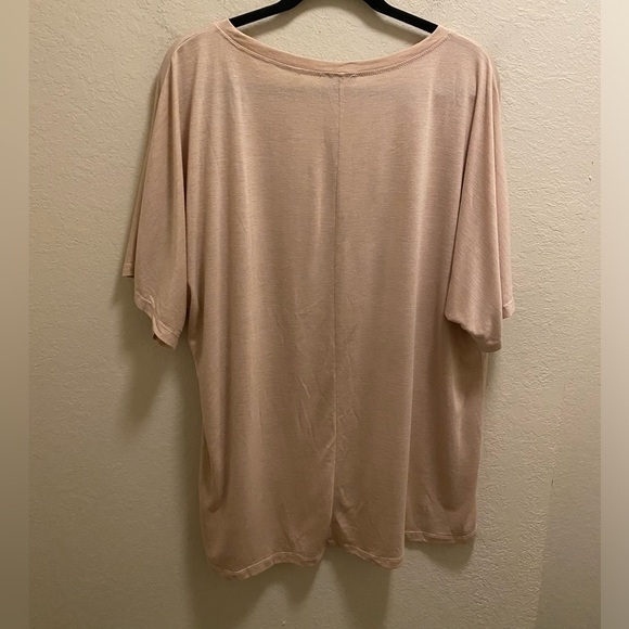 Umgee Pink High-Low Hem Short Sleeve T-Shirt Size L - Picture 5 of 9